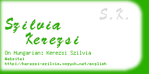 szilvia kerezsi business card